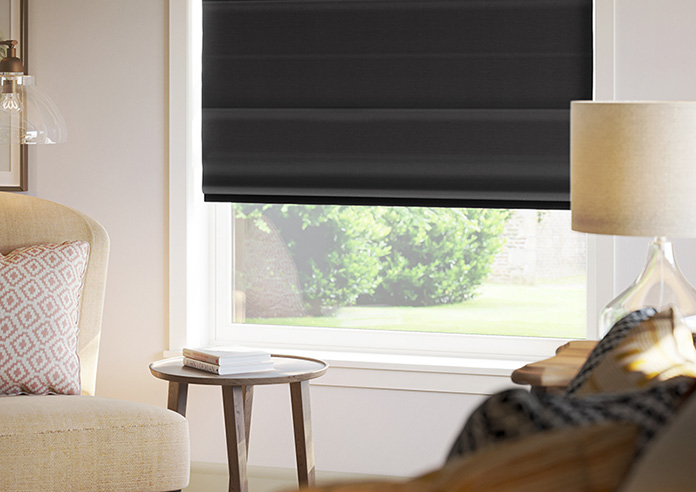 Oslo, Black - Twist&Fit Roman Blind - Image 5